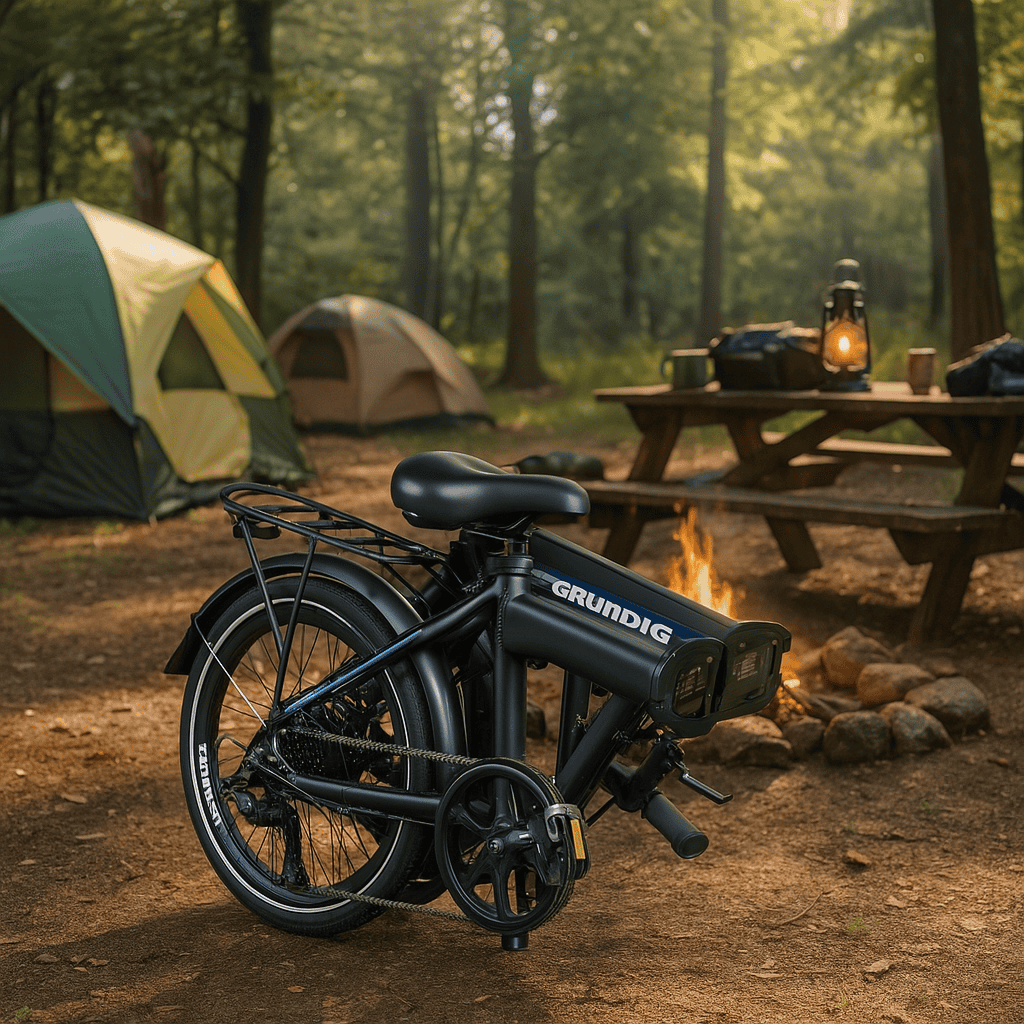 lichtgewicht elektrische vouwfiets opgevouwen