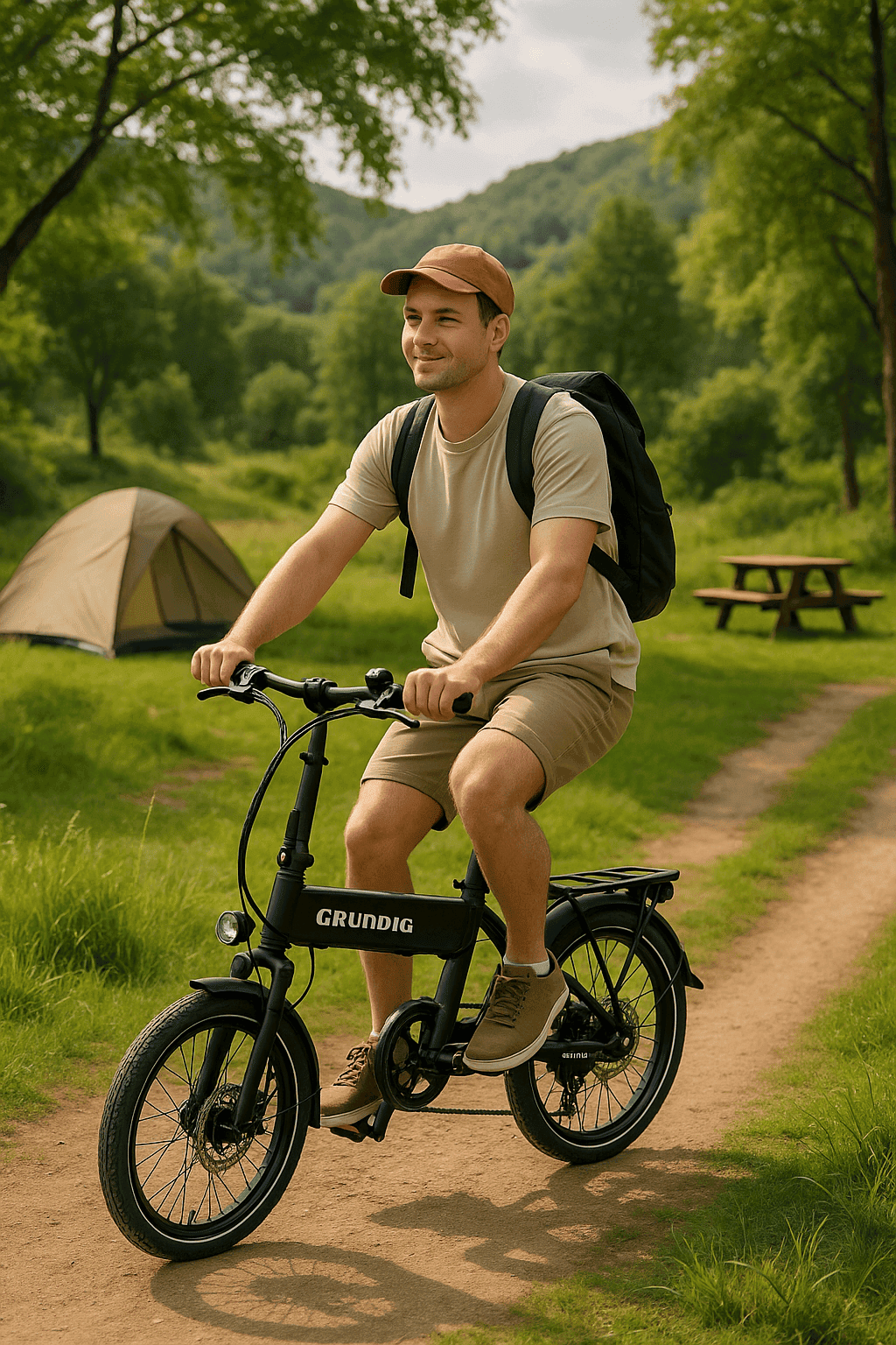 Electric folding bike deal – forest ride