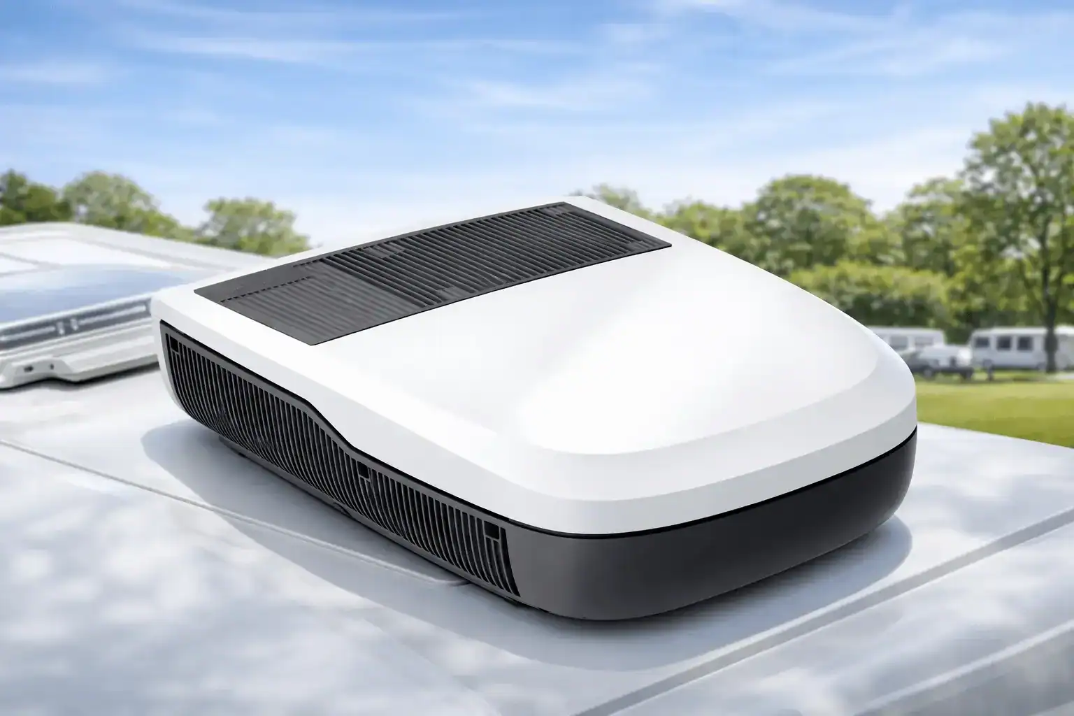 Dakairco op een camper