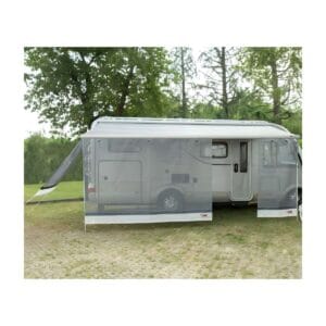 Fiamma Sun View XL zonnescherm van fijn gaas, opgerold in de verpakking
