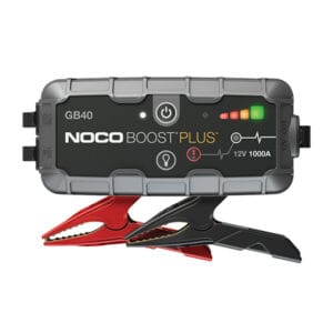 NOCO Boost Plus GB40 startbooster met rode en zwarte accuklemmen