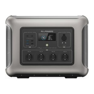 ALLPOWERS R2500-V2 powerstation, vooraanzicht met vier stopcontacten