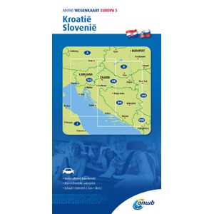 Omslag van de ANWB Wegenkaart Kroati&euml; en Sloveni&euml;