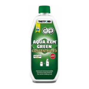 Groene fles Thetford Aqua Kem Green Concentrated toiletvloeistof, geschikt voor septic tanks