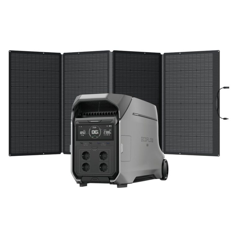 EcoFlow Delta Pro 3 met zonnepaneel van 400 W