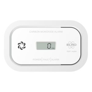 Elro FC5003 koolmonoxidemelder met display, hoort op de paklijst van elke camper met gaskachel