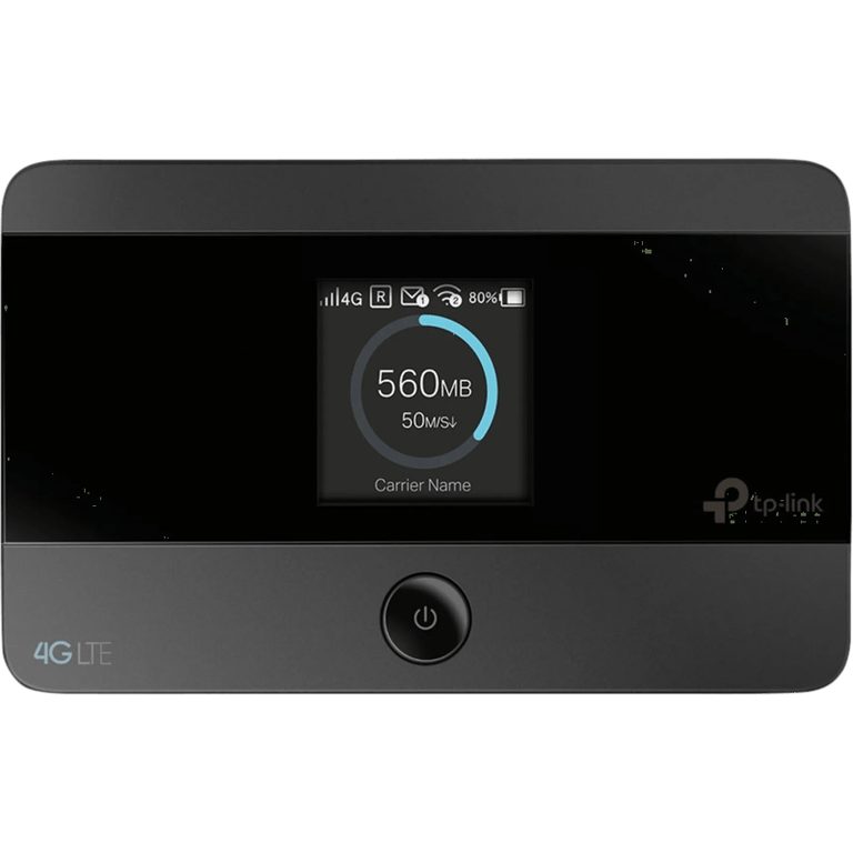 TP-Link M7350 mifi-router voor 4G in de camper, met schermpje voor batterij, signaal en dataverbruik